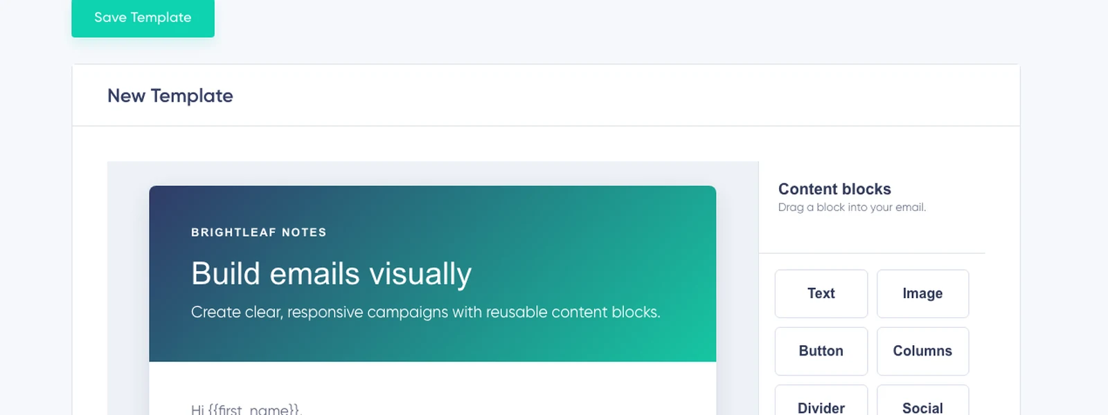 Maildroppa drag-and-drop email editor