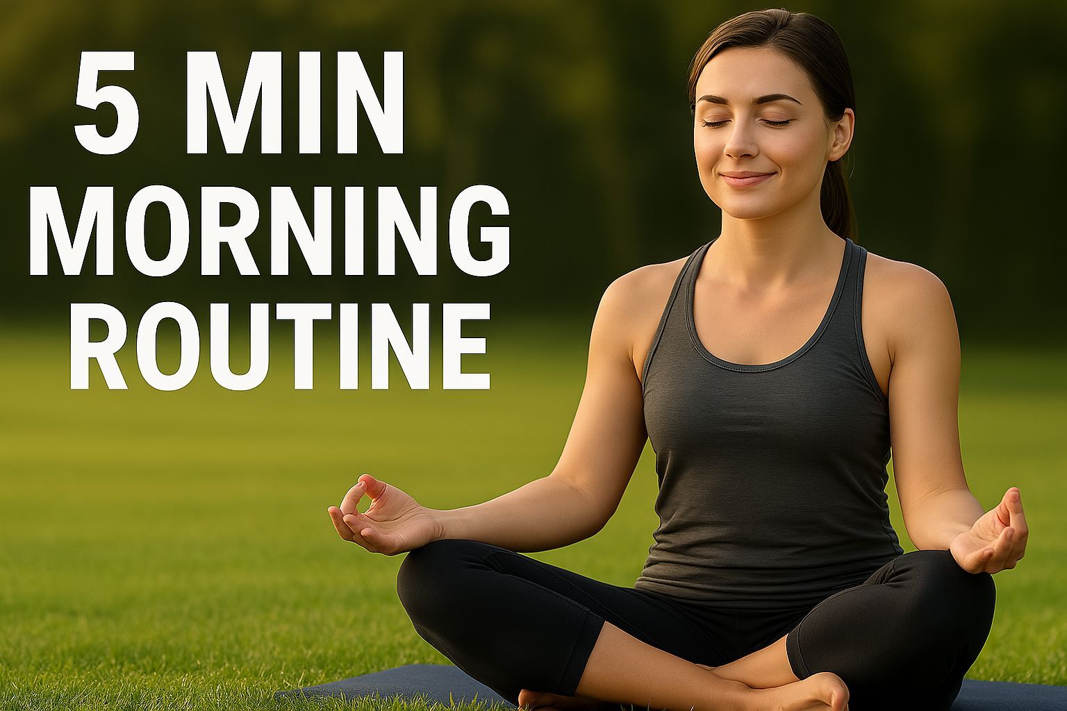 Woman meditating outdoors at sunrise, illustrating actionable lifestyle tips used in nurturing email drip campaigns.