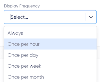 Adjust the display frequency