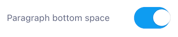 Enable or disable paragraph bottom space
