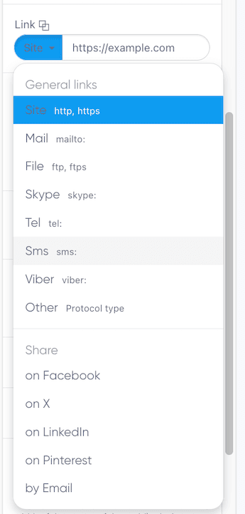 Different Image Link Types