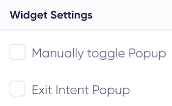 Configuring Widget Settings