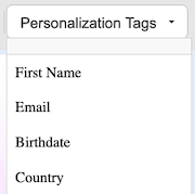 Add a Personalization Tag