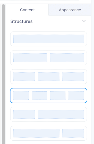 Email Editor Structures