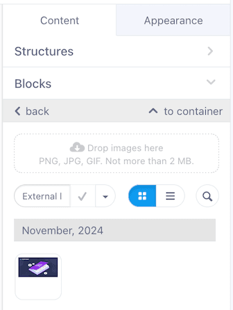 Drop Image into Upload Box