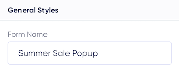 Adjust the Sign up Form Name
