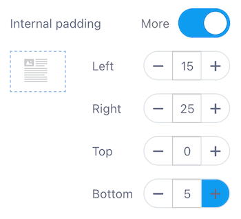 Internal Button Padding