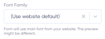 Adjust the font family