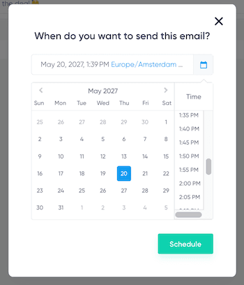 Schedule Email Campaign