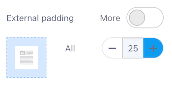 External Button Padding