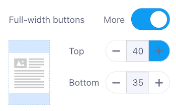 Mobile full-width Buttons